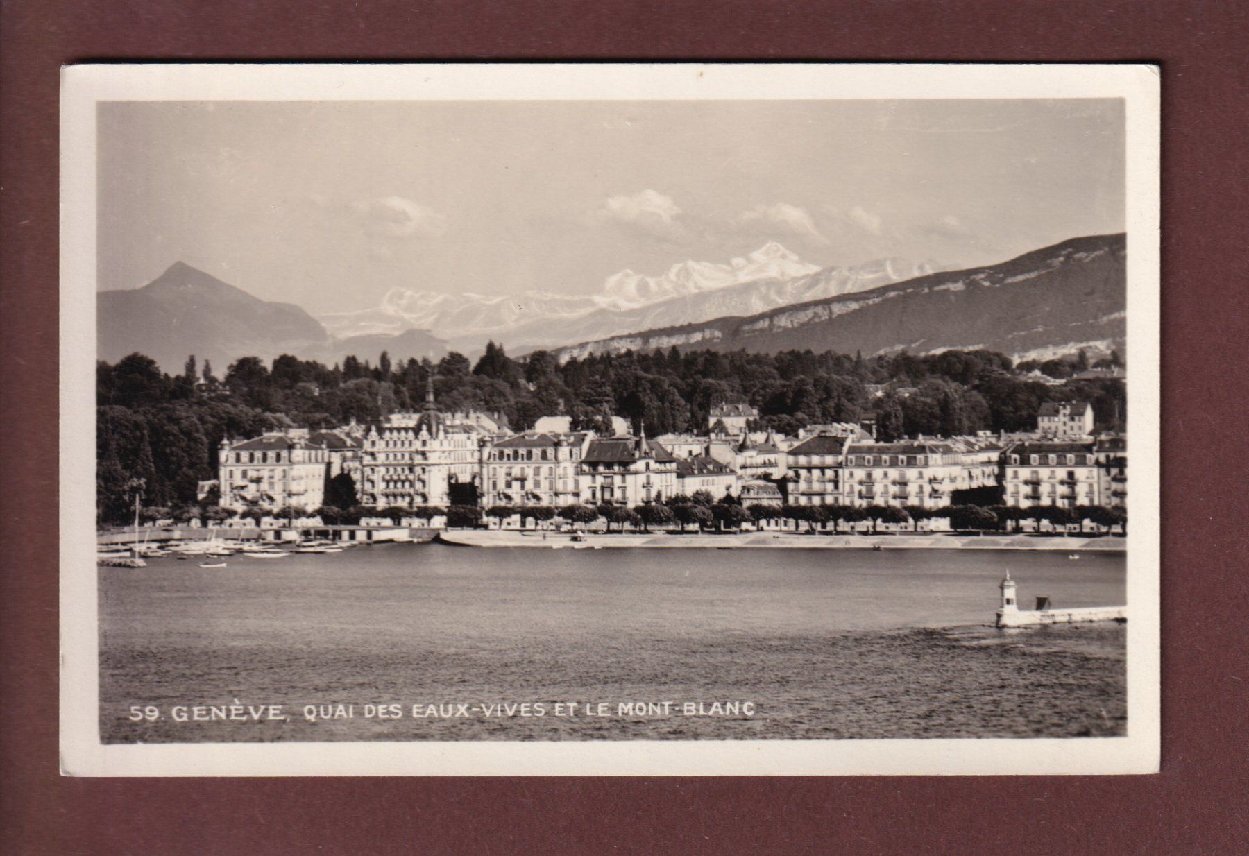Cartoline postali: GENEVE - Quai des Eaux-Vives – Usato da Pully venduto da nicecards