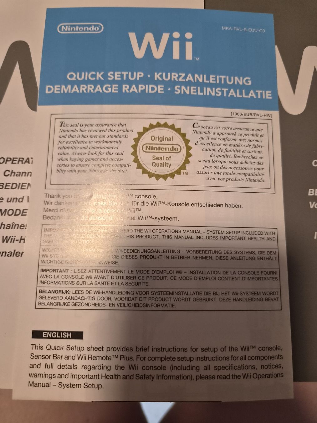 Livres: Nintendo Wii Schnellstart-Anleitung – D'occasion à Emmenbrücke par roh_y8gr 2