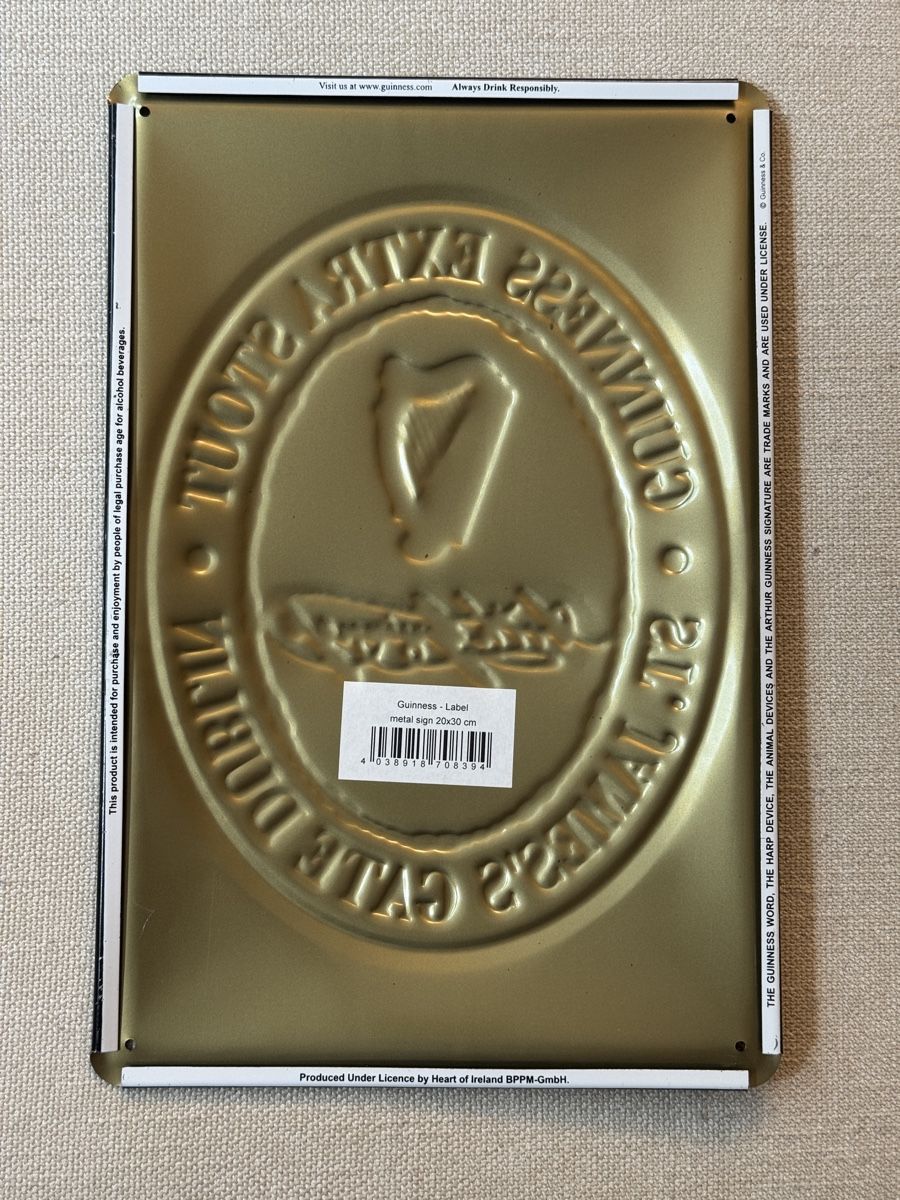 Guinness Ecriteaux: Guiness Blech Werbeschild 30x20cm – D'occasion à Embrach par Rondamaro 1