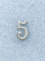 21 mm Silber Nummer 5 für Schulterpatte