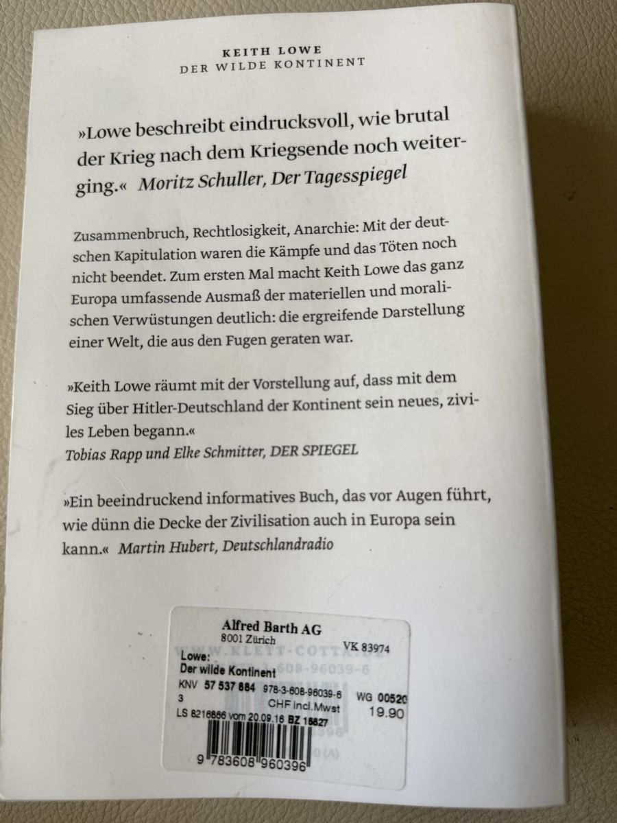 Libri: Der wilde Kontinent von Keith Lowe – Usato da Thalwil venduto da Easyprofit 1