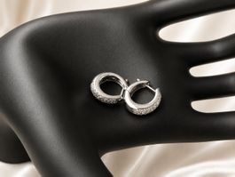 Elegante Diamant-Creolen aus 18 Karat (750) Weissgold