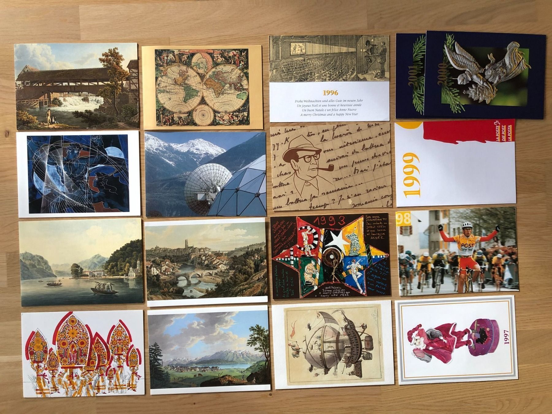 Alle Briefmarken: Neujahrswünsche der PTT von 1966 - 2001 – Gebraucht aus Biel/Bienne von TomBaBi 5