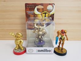 amiibo Mario Gold Edition, Shovel Knight Gold Edition, Samus