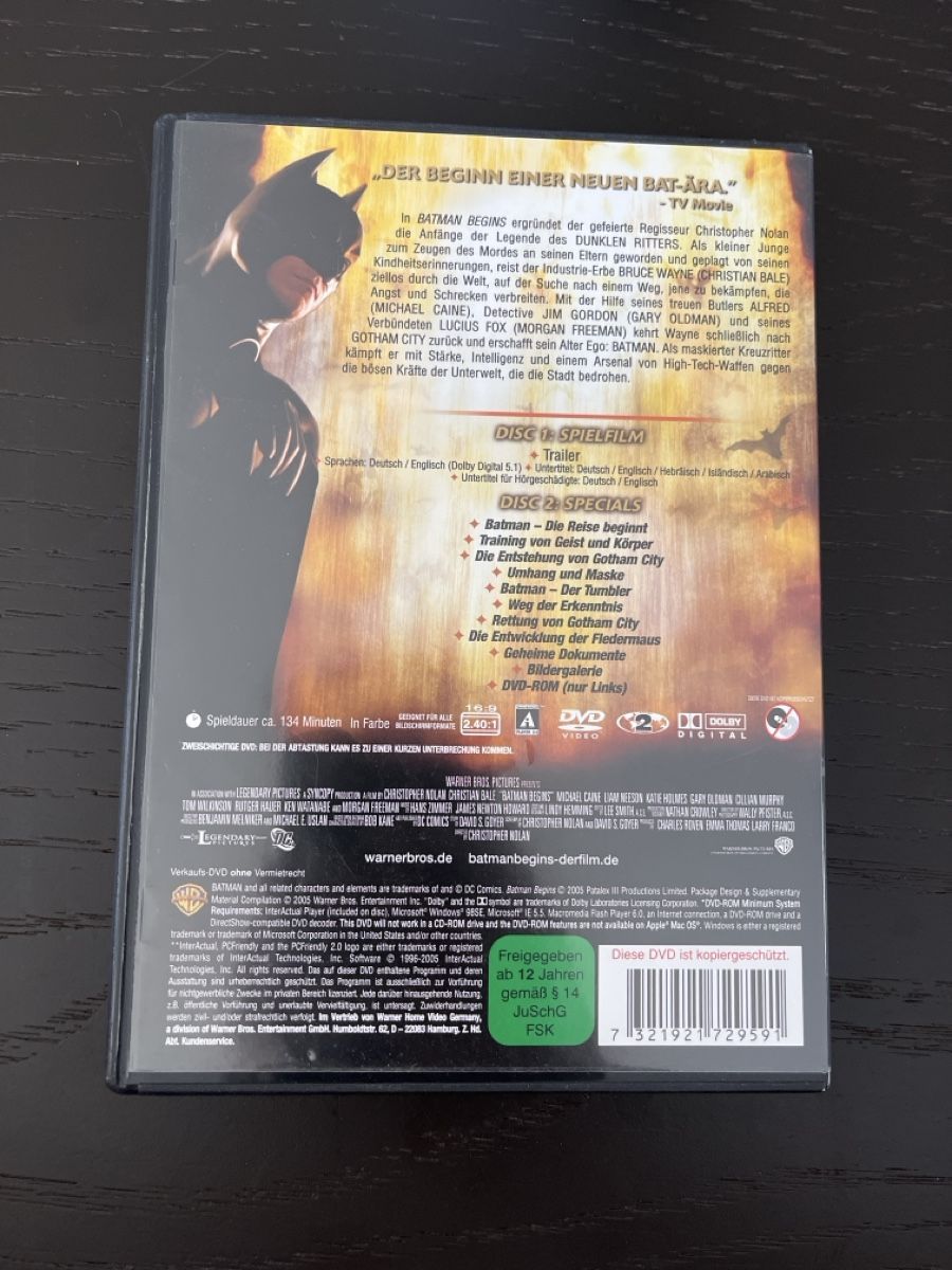 Alle DVDs: DVD Batman Begins 2-Disc Special Edition gebraucht – Gebraucht aus Spreitenbach von bra_rh7n 1