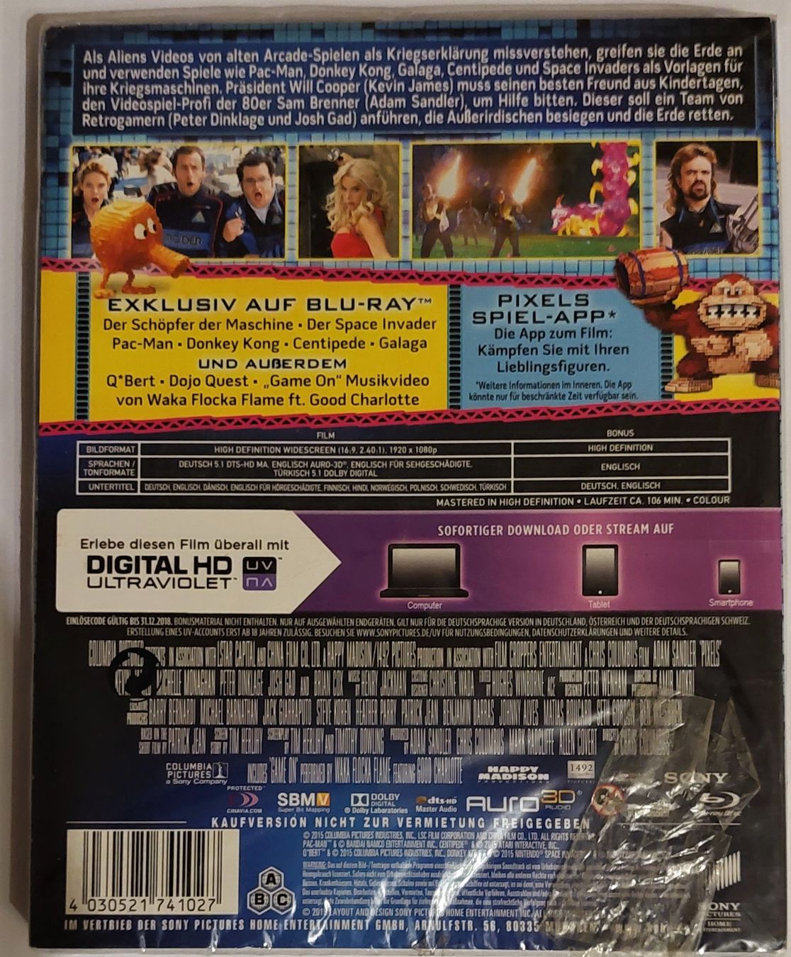 Tutti i DVDs: Pixels (Digital HD Ultraviolet) – Nuovo e nell'imballaggio originale da Horn venduto da Wings0 1