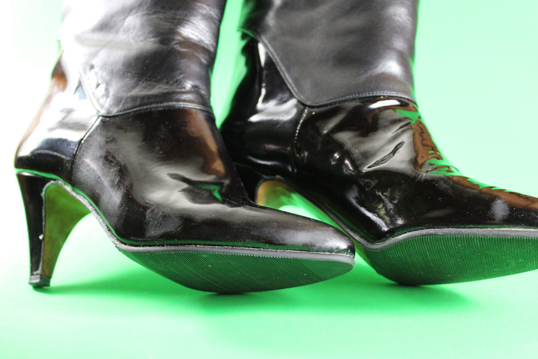 Damenschuhe: 35  1/2  --  Lackstiefel – Gebraucht aus Wichtrach von NBischoff 3