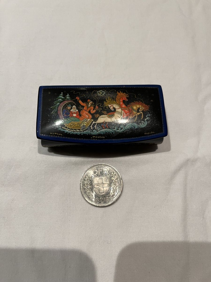 Tutte le decorazioni: Russische Lackdose Schmuckdose Vintage – Usato da Basel venduto da WissenToGo 4