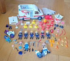 Playmobil : ambulance, pompiers, feu, policier, motard, etc.
