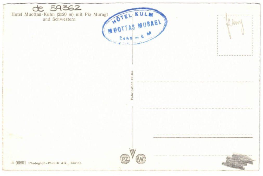 Cartoline postali: St. Moritz - Standseilbahn Muottas Muragl Bergstation – Usato da Binningen venduto da Mountainrider 1