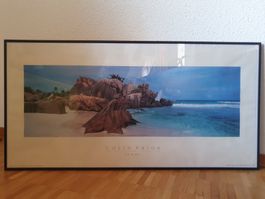 Colin Prior "La Digue" Druck mit Metall- Rahmen100x 51cm