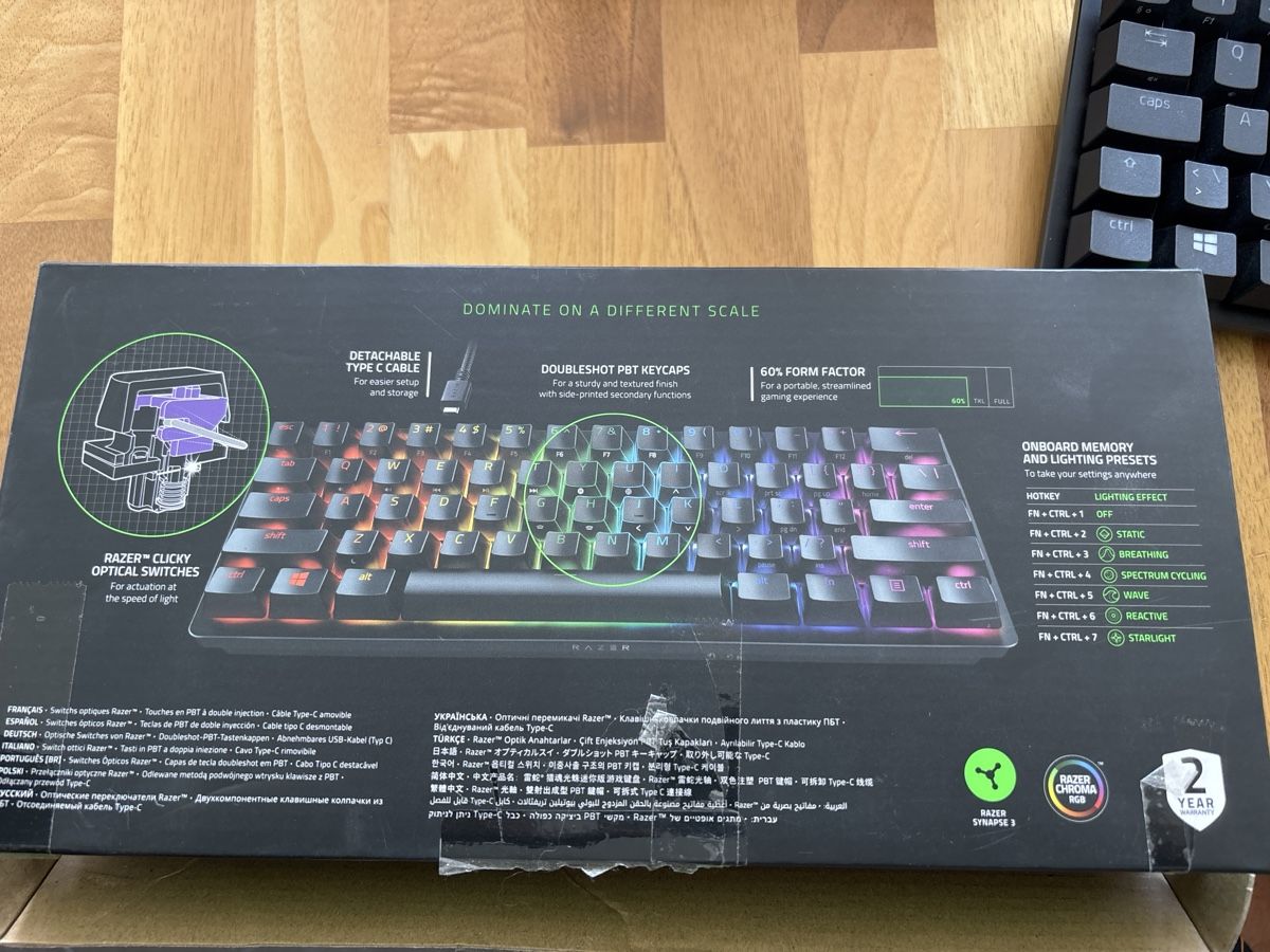 Razer Tastaturen: Clavier gaming huntsman mini Razer – Gebraucht aus Courgenay von Mthunderball 3