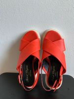 ROBERT CLERGERIE: Exklusive rote Leder-Sandale, 37