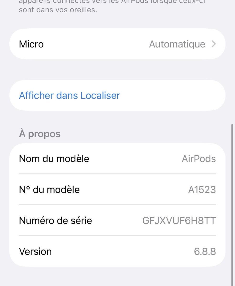 Apple Casques audio: Apple AirPods  – Défectueux à Sugiez par Mlle_Bakets 9