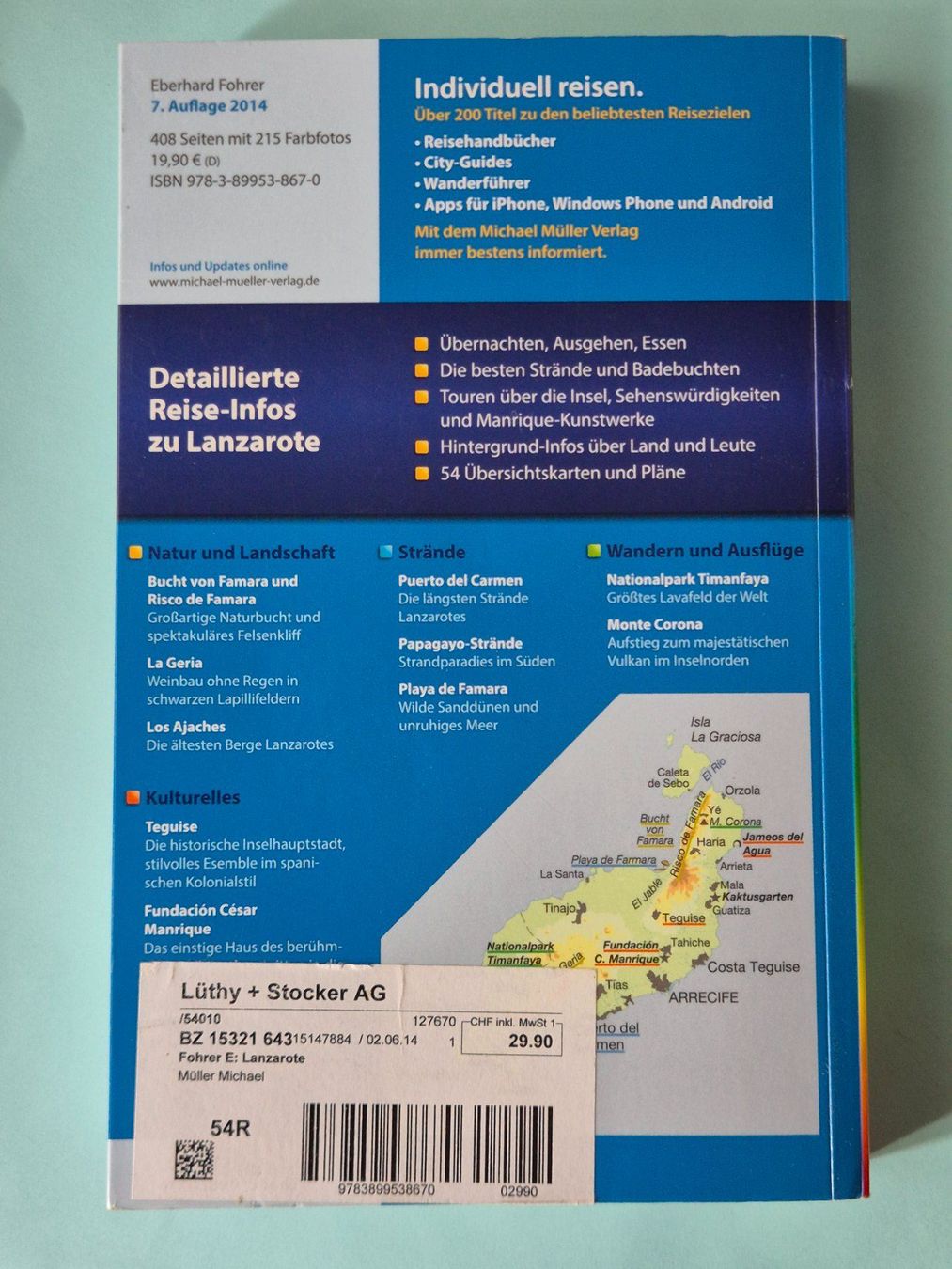 Libri: Reiseführer Lanzarote Michael Müller – Usato da Seewen SZ venduto da SuperpumaDisplayTeam 1