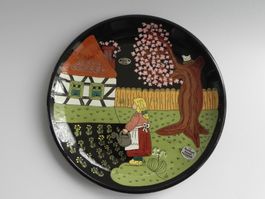 Schöne Platte / Teller ø 25 cm von Burkart Keramik