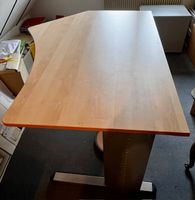 Schreibtisch Holz/Metall mit Auszugsteil zur Erweiterung
