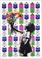 Death NYC Ltd Ed Pop Art Druck " Warhol Banksy Girl