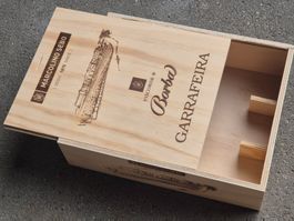 3er Weinkiste mit Schiebedeckel leer 35x27.7x9.8 cm