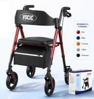 Stabiler und leichter Rollator Klappbare Gehhilfe Senioren