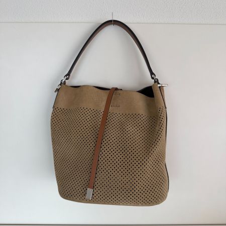 Michael Kors Tasche Lochmuster mit Pochette Kalbsleder braun