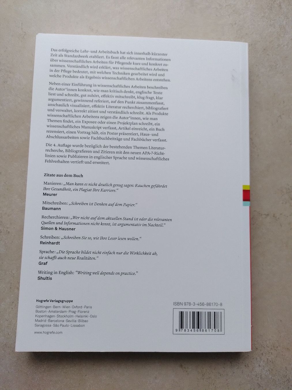 Libri: WISSENSCHAFTLICHES ARBEITEN IN DER PFLEGE – Usato da Brugg AG venduto da olamim 1