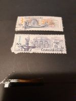 2 Timbres Tchécoslovaquie, motifs de Prague, vintage!