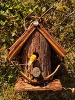 Nichoir rustique en bois, décoration jardin printemps