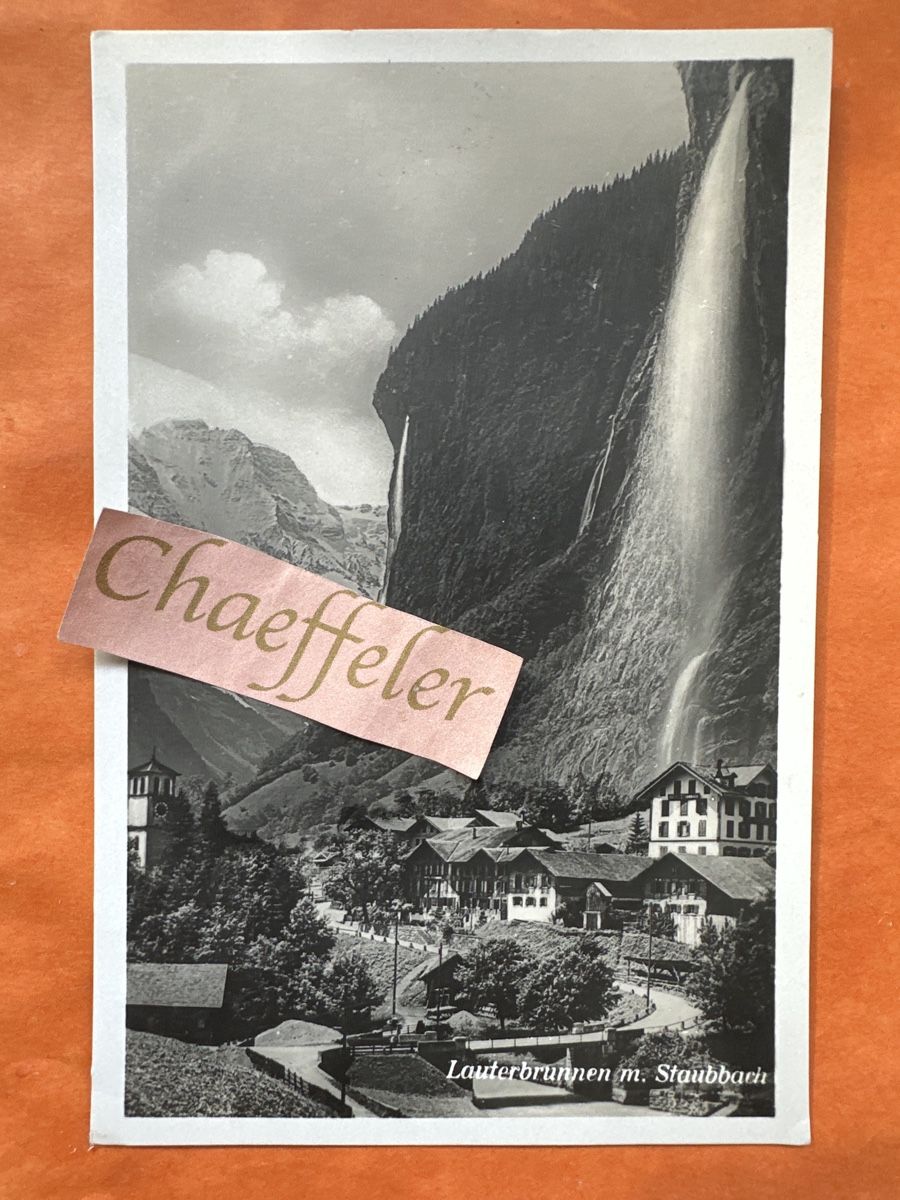 Cartoline postali: 1930 Lauterbrunnen mit Staubbach – Usato da Zürich venduto da Chaeffeler