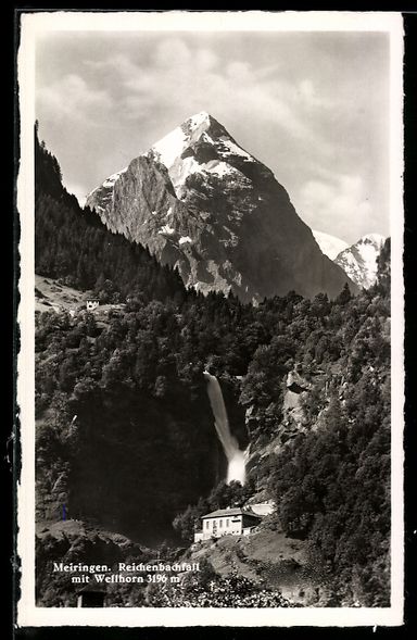 Cartoline postali: Meiringen, Reichenbachfall mit Wellhorn – Usato da Berlin venduto da bartko-reher