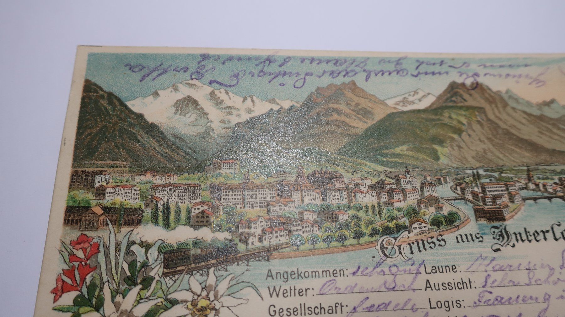 Cartoline postali: Gruss aus Interlaken  1903 – Usato da Cormoret venduto da Pascalll2001 2