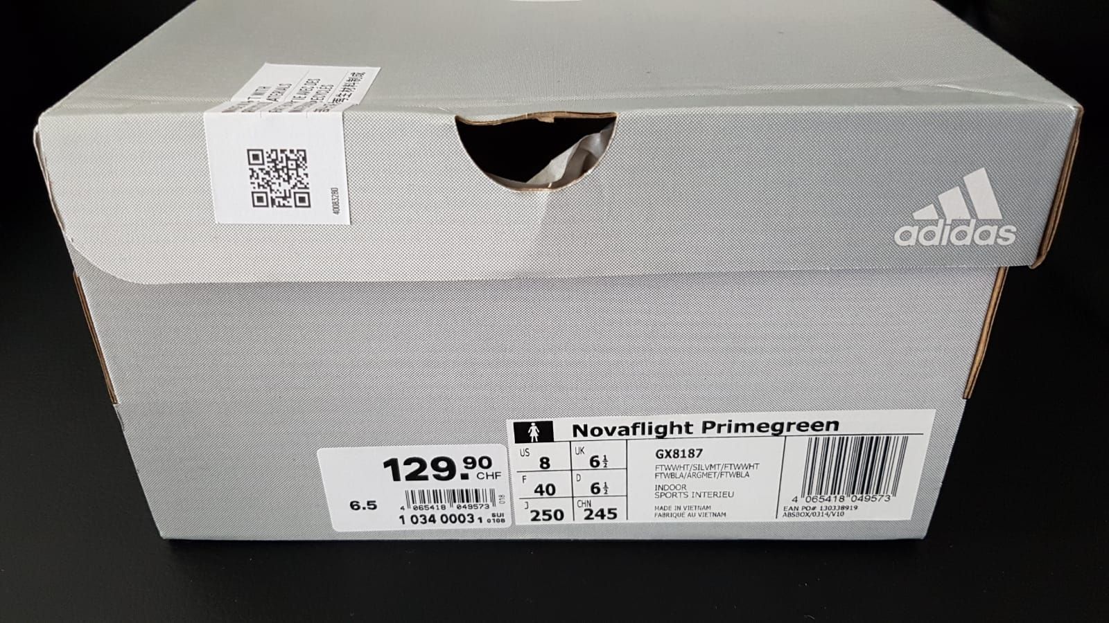 Adidas Scarpe da uomo: Hallenschuh Adidas Novaflight Primegreen Gr.40 – Nuovo e nell'imballaggio originale da Zürich venduto da ata_c8nh 8