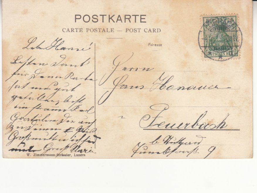 Cartoline postali: Rigi 1913 – Usato da Bürglen TG venduto da StampGraf 1