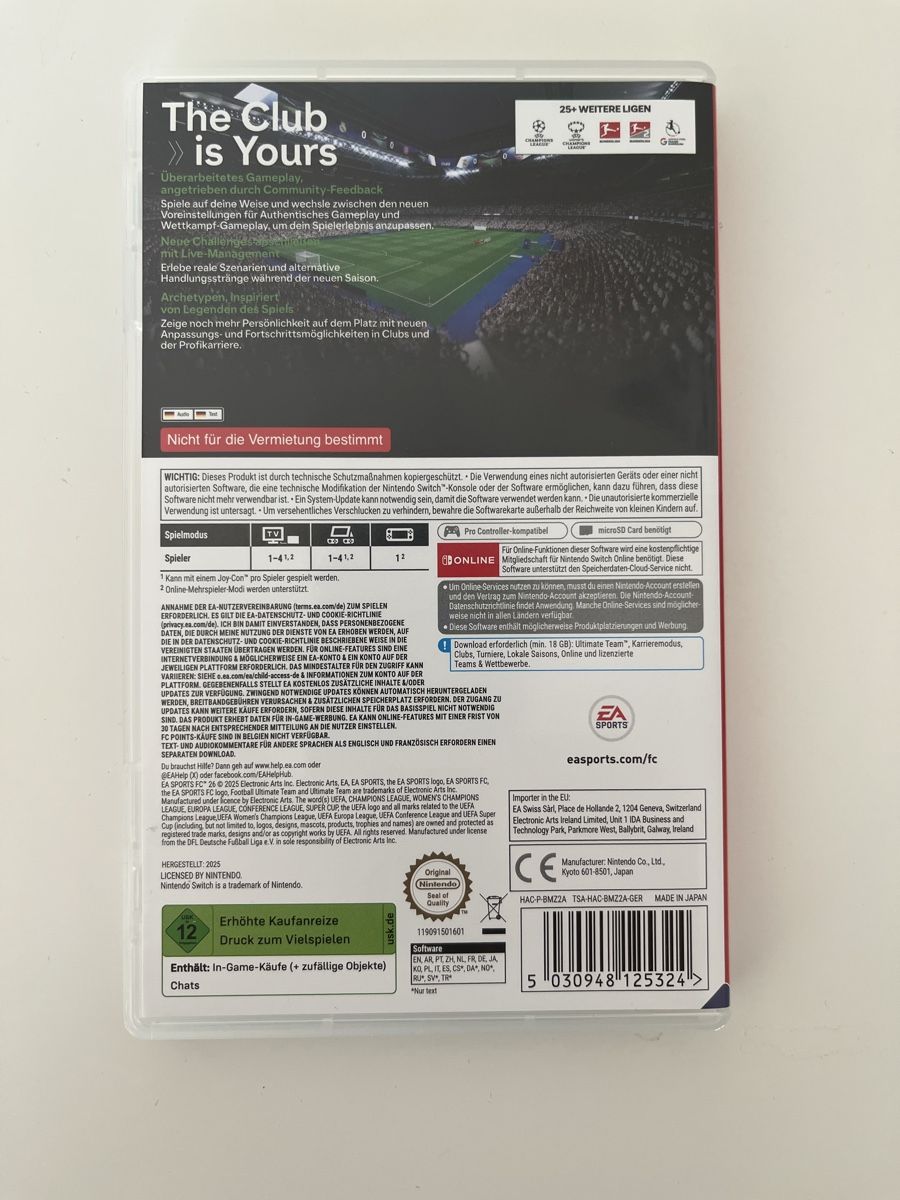 Nintendo Jeux: Fifa 26 Switch  – D'occasion à Bülach par coco4321 1
