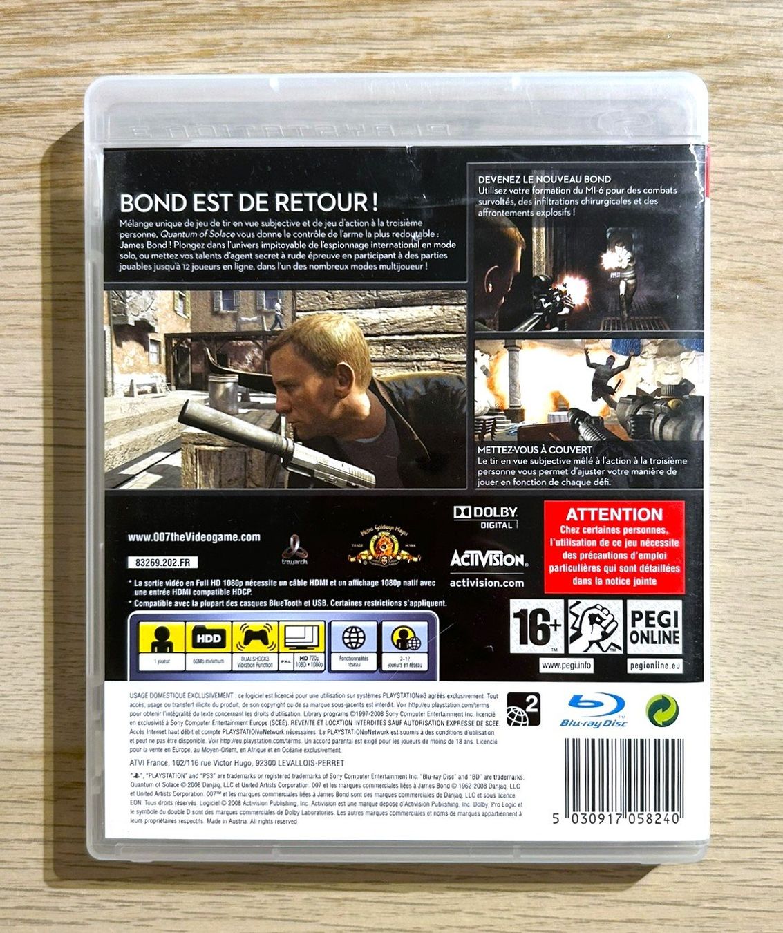 Sony Giochi: 007 Quantum of Solace PS3 – Usato da St. Gallen venduto da Alpine.Arcade 1