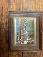 Quadro invernale rustico con cornice