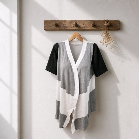 Sommer Cardigan Damen Gr. 34 Kurzarm Alba Moda
