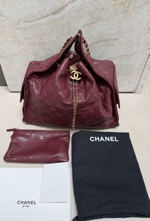 CHANEL 25 bordeaux large