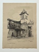 Lithografie Alb. Silvestre Temple Gervais Genf Genève 1901