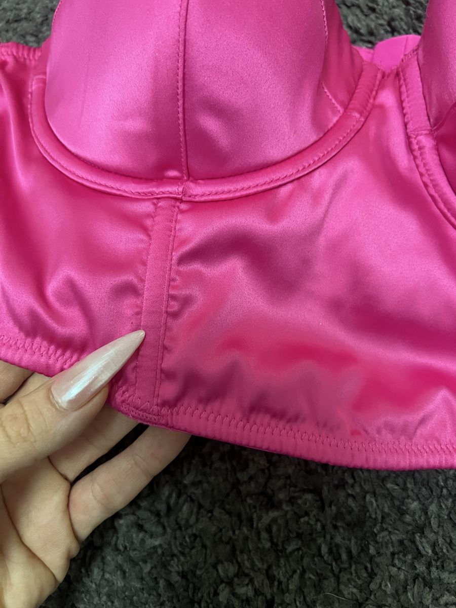 Tops: •Monki•Pinkes Satin Bustier - Gr. M(80B)🩷 – Neu (gemäss Beschreibung) aus Effretikon von Briga.S. 1