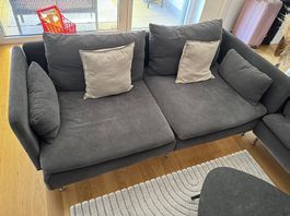 Sofa mit Hocker von Ikea