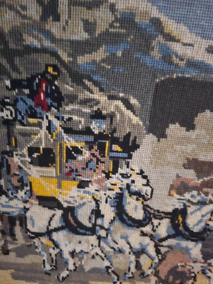Teppiche: 2 Handgesticktes Gobelin Bild-Gotthardpass- Antik- beide sin – Gebraucht aus Kriens von atlas2014 4
