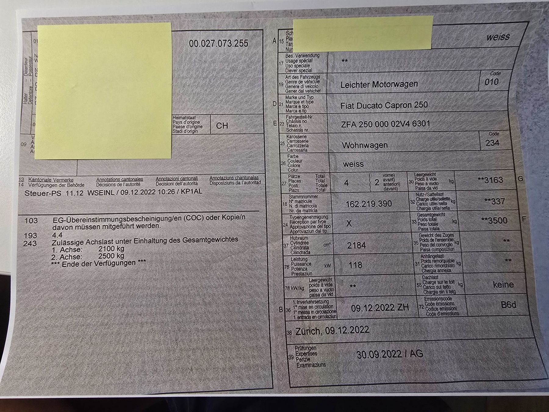 Carado Veicoli da campeggio: Intergriertes Wohnmobil Carada i449 – Usato da Eglisau venduto da Aloisp41 9
