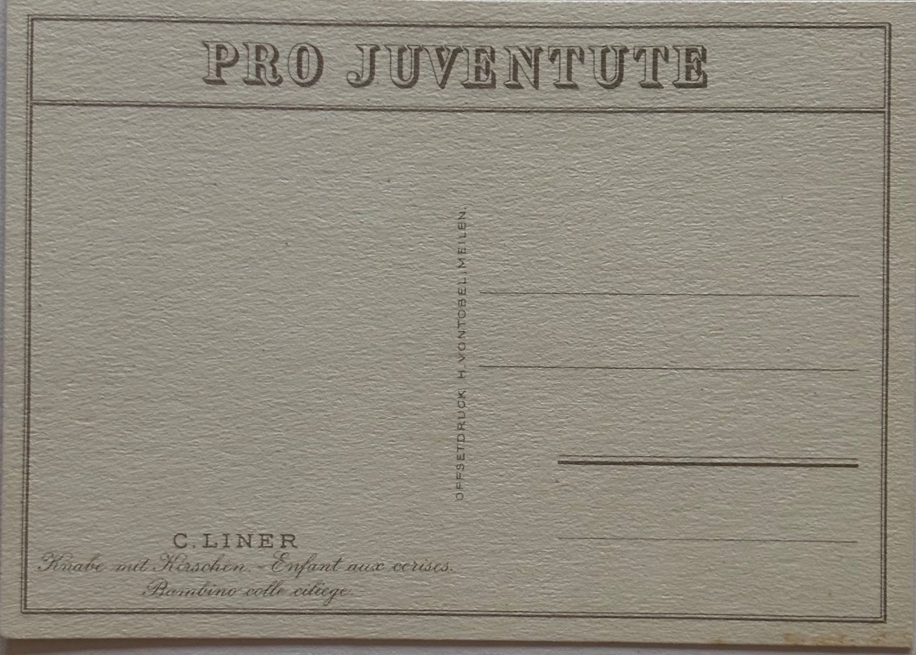 Cartoline postali: Carl Liner Appenzell, Pro Juventute – Usato da Frauenfeld venduto da Merk52 1