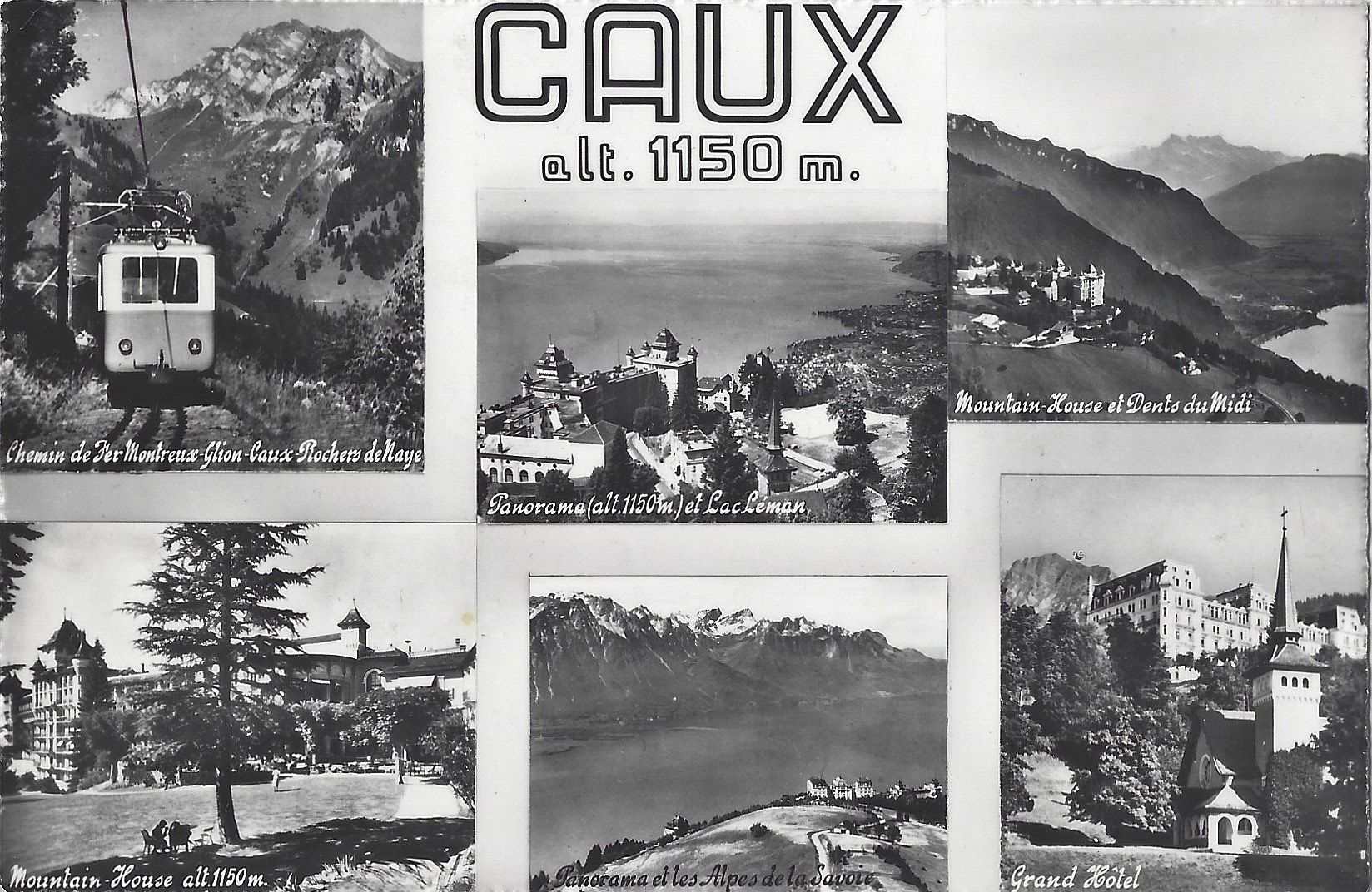 Ansichtskarten: C A U X   alt.  1150 m. – Gebraucht aus Bütschwil von Jackson1A