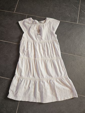 Mädchen Kleid Geox weiss Grösse 8 Jahre guter Zustand