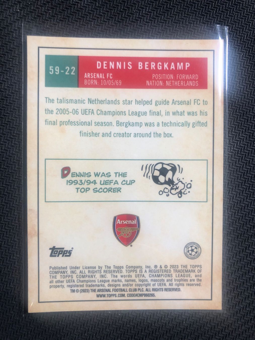 Topps Cartes à collectionner: Topps Chrome Dennis Bergkamp Insert Gold Lava – D'occasion à Wangenried par Garagara 1