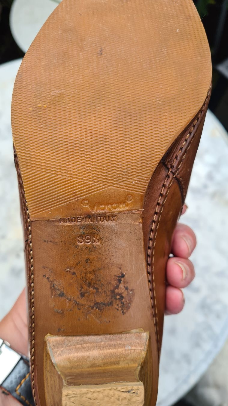 Scarpe da donna: Elegante braune Lederschuhe, Grösse 39. – Usato da Dussnang venduto da Mak13 2
