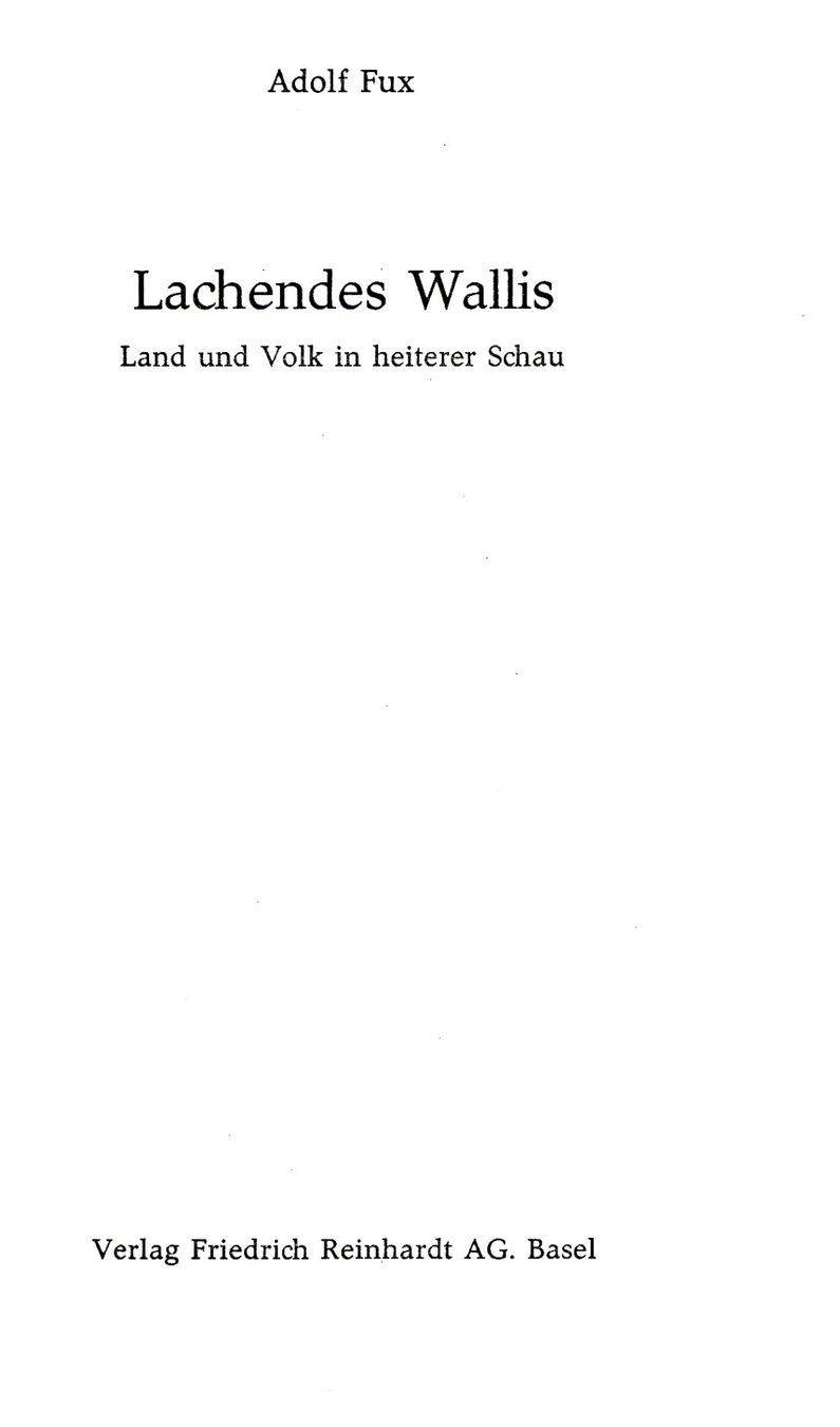 Libri: Wallis /VS, Lachendes Wallis – Usato da Walzenhausen venduto da Buchfreund