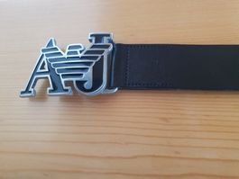 Armani Jeans Gürtel, Leder, schwarz, Länge 97cm